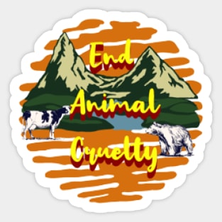 End Animal Cruelty Sticker